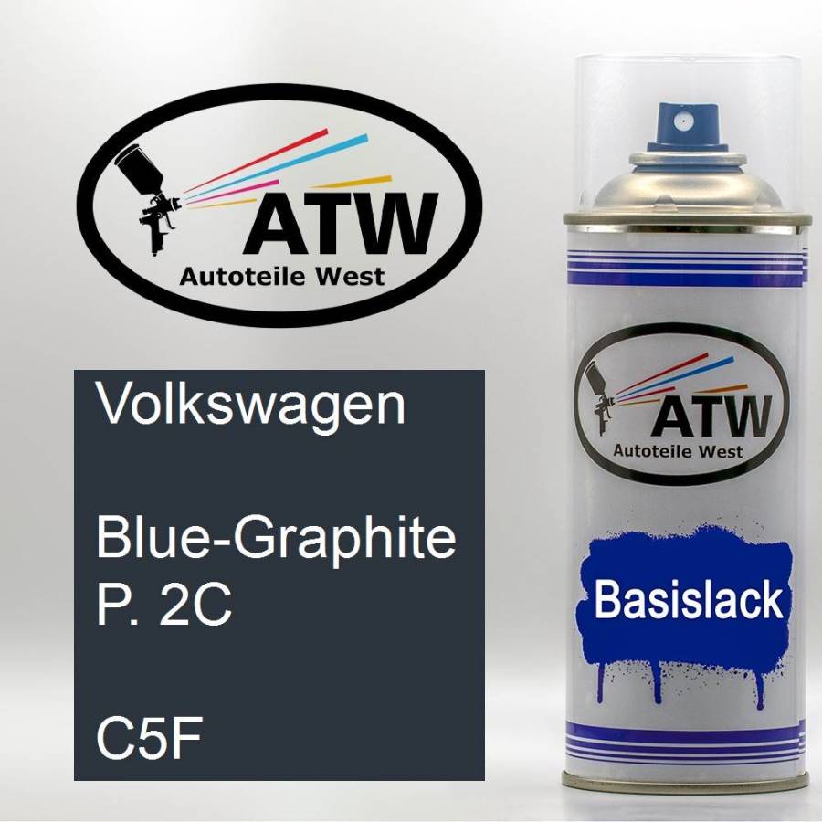 Volkswagen, Blue-Graphite P. 2C, C5F: 400ml Sprühdose, von ATW Autoteile West.